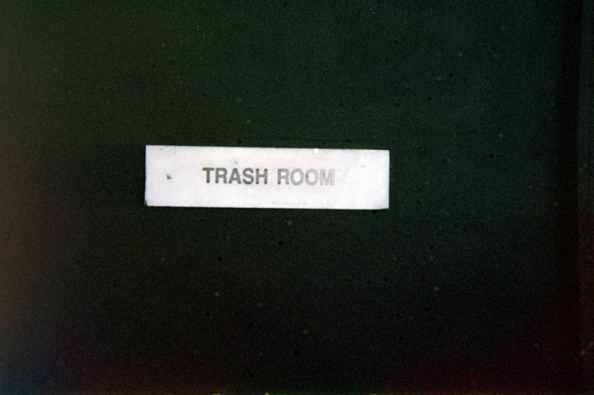 Trash Room Door Sign